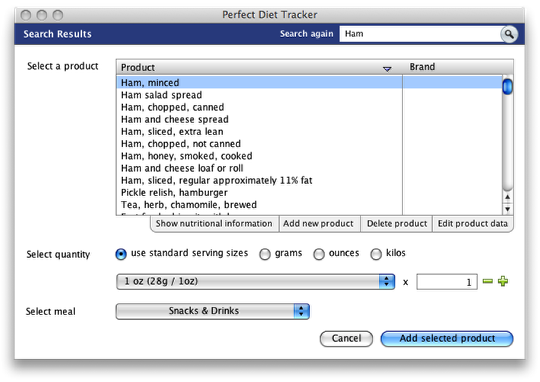 problems registring perfect diet tracker software